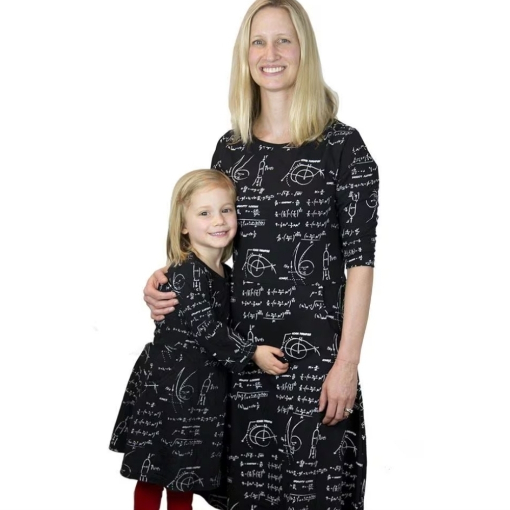 Svaha Girls Steam Steam Math Rocket Science Flare Dress W/ Pockets Size‎ YS